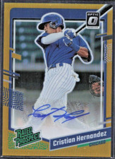 2023 Optic Rated Prospect Signatures Gold /10 #RPS-CH Cristian Hernandez RC Cubs