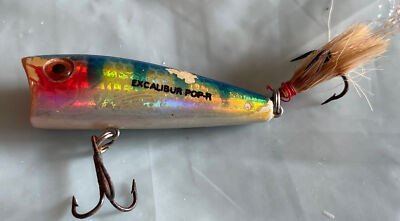 Zell Rowland Excalibur Pop-R Topwater Popper Fishing Lure, LOT H-1