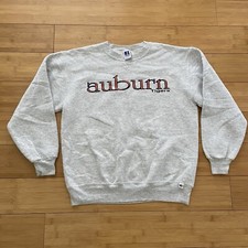 VTG 90s Auburn Tigers Sweatshirt Crewneck Russell Athletic USA Made Gray Large