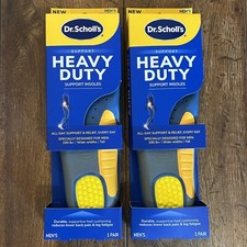 NEW Dr Scholl's Heavy Duty All Day Support Relief Insoles Men's 8-14 / 2 Pack