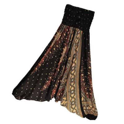 Frauen Blumendruck Haremshosen Boho Yogahosen Hosen a