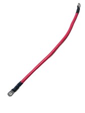 2 AWG Copper 18" Red Battery Cable 3/8" Lugs Wire Car Marine Inverter RV