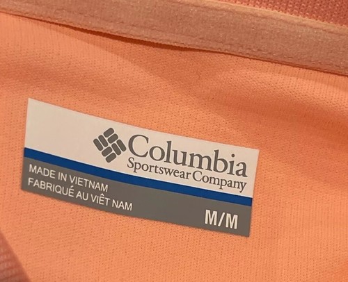 Columbia Golf Omni Shade UPF50 Polo Shirt Peach Women’s Size Medium NWT - Picture 12 of 13