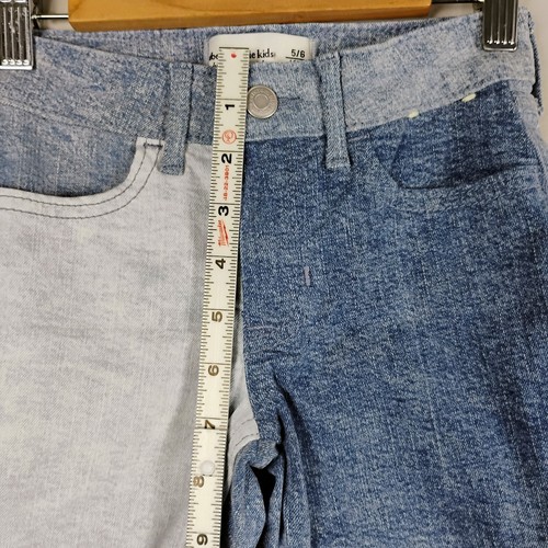 Abercrombie Kids Girls High-Rise Straight Leg Retro Patchwork Jeans Sizes 5/6 - Picture 5 of 10