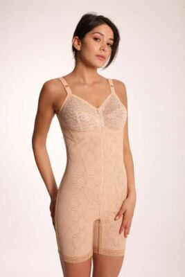 Damen Body Schaft mit Reißverschluss Halbbein Cup B und C Clara 6824