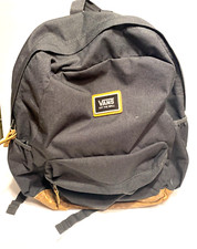Vans Off the Wall Backpack Bookbag Gray/Black/Brown 15" Laptop Sleeve