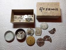 Antique Vintage Pocket Watch Parts Lot For Parts Illinois / As Is