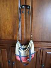 The Sak Tobacco Leather Satchel Hobo Bag Double Handle Tobacco Detachable Strap