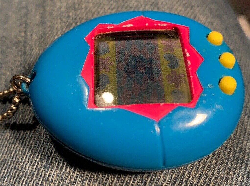 Vintage 1997 Blue Generation 1 Tamagotchi by Bandai - Tested Works
