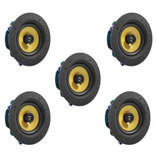 5 Pack - TDX 6.5" 2-Way Ceiling Wall Home Theater Speaker Flush Mount White New