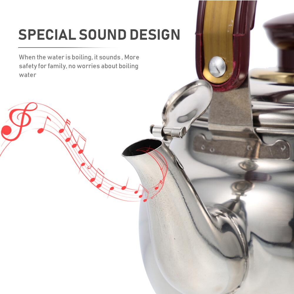 3L Edelstahl Teekessel Mit Pfeife | Traditioneller Wasserkocher Für Herd & Camping