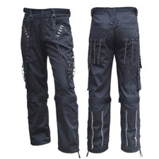 Men Gothic Bondage Pant Alternative Punk Rock Emo Trouser Trip Pant Shorts