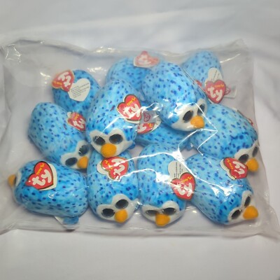 (Lot of 12) Teeny Ty GUS the Spotted Penguin 3'' Ty's Plush Toy Birthday Feb 9