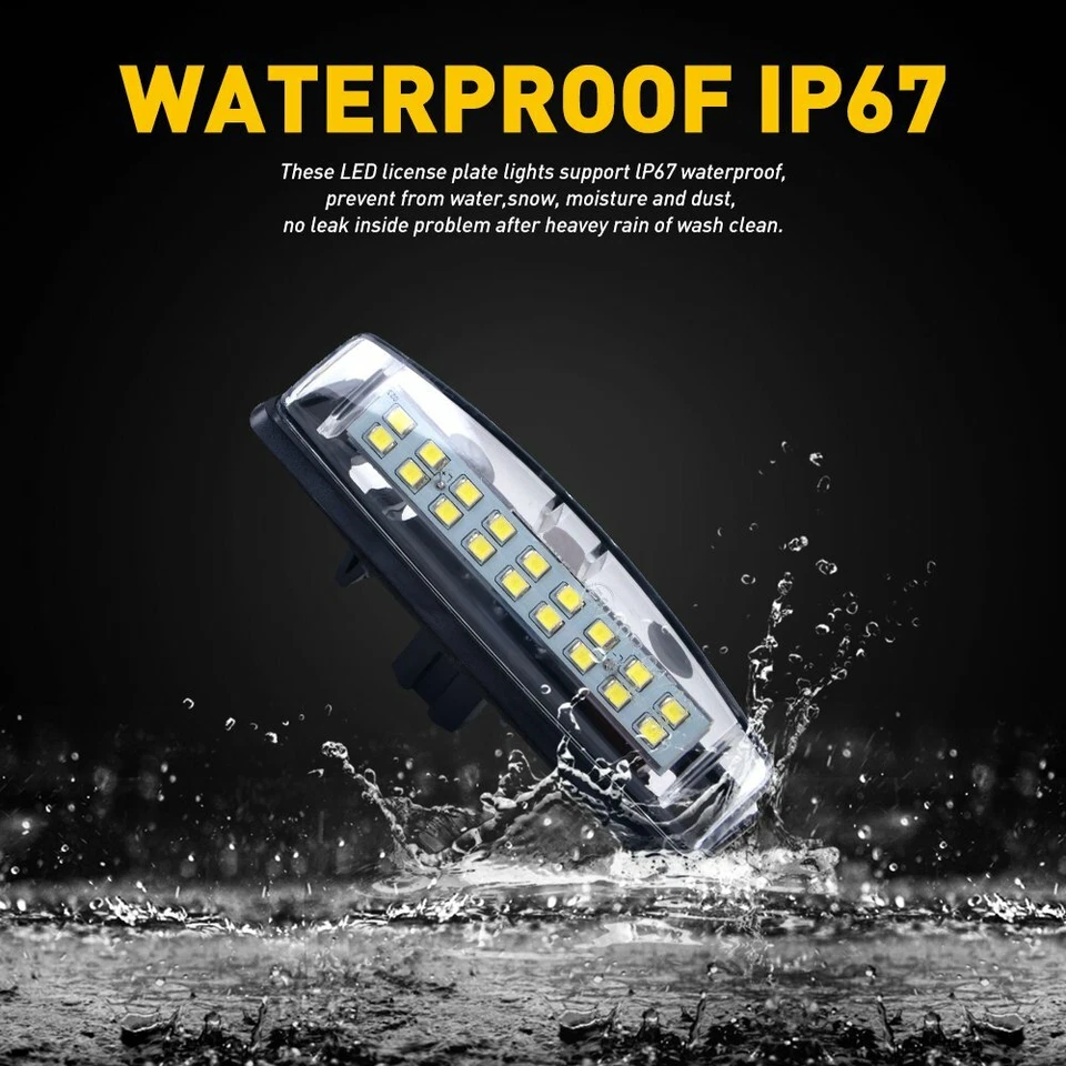 2X LED License Plate Lights For 2002-2011 Toyota Camry 2004-2010 Toyota Sienna Foto 4 de 4