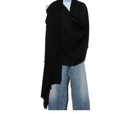 Cashmere|Himalayan|Shawl/Scarf| Lightweight|1Ply|2Pad|Handloomed|NBK.Black