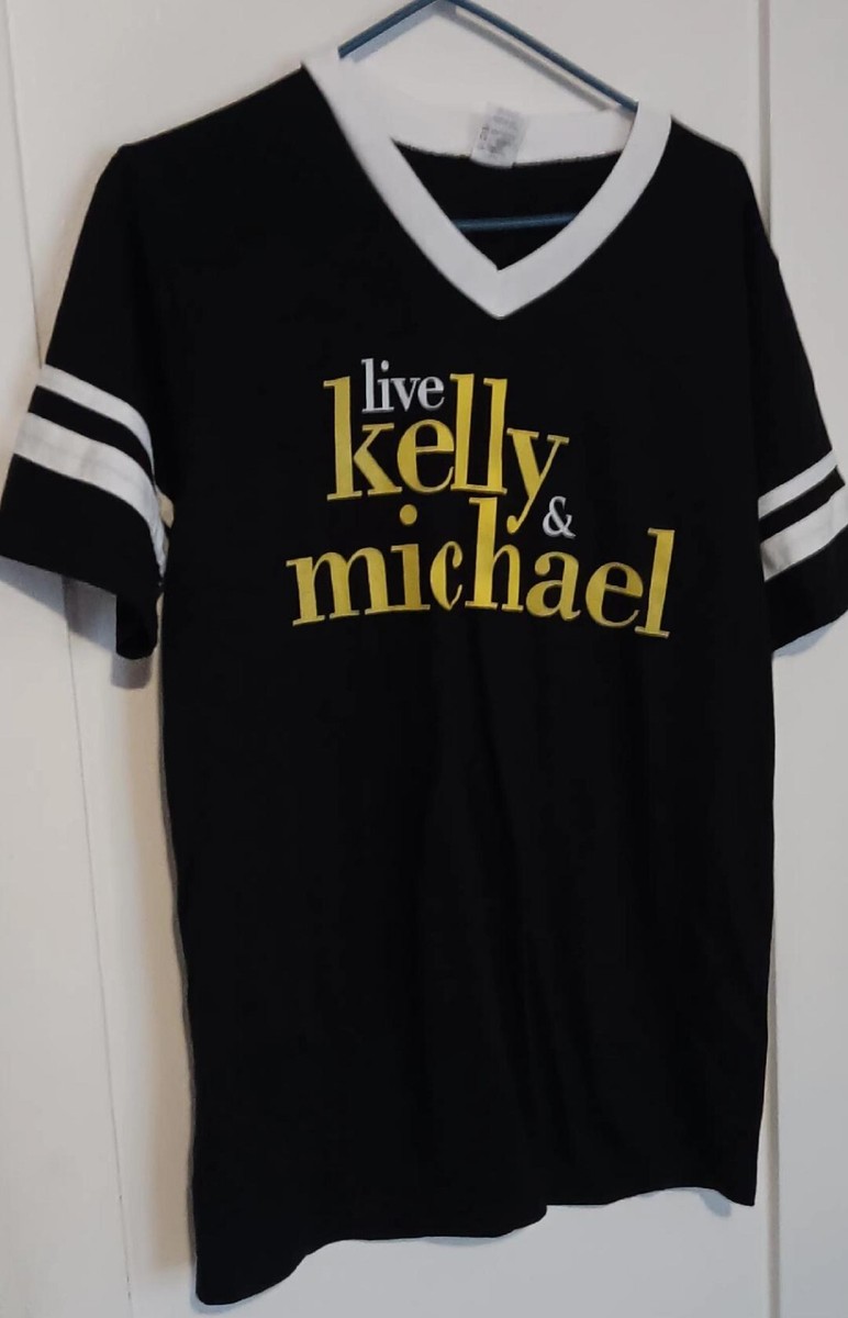 Live with Kelly Michael Ripa Strahan TV Show Kelly Mark Jersey t shirt M