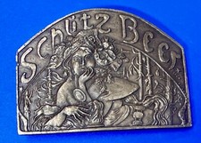 SCHLITZ BEER American Brewing Company Woman Face Advertisement Belt Buckle.