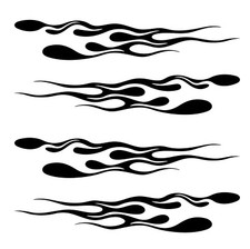 Flame Decal Tribal Flame Sticker Hot Rod Flame Bike Car Truck Motorcycle Tank