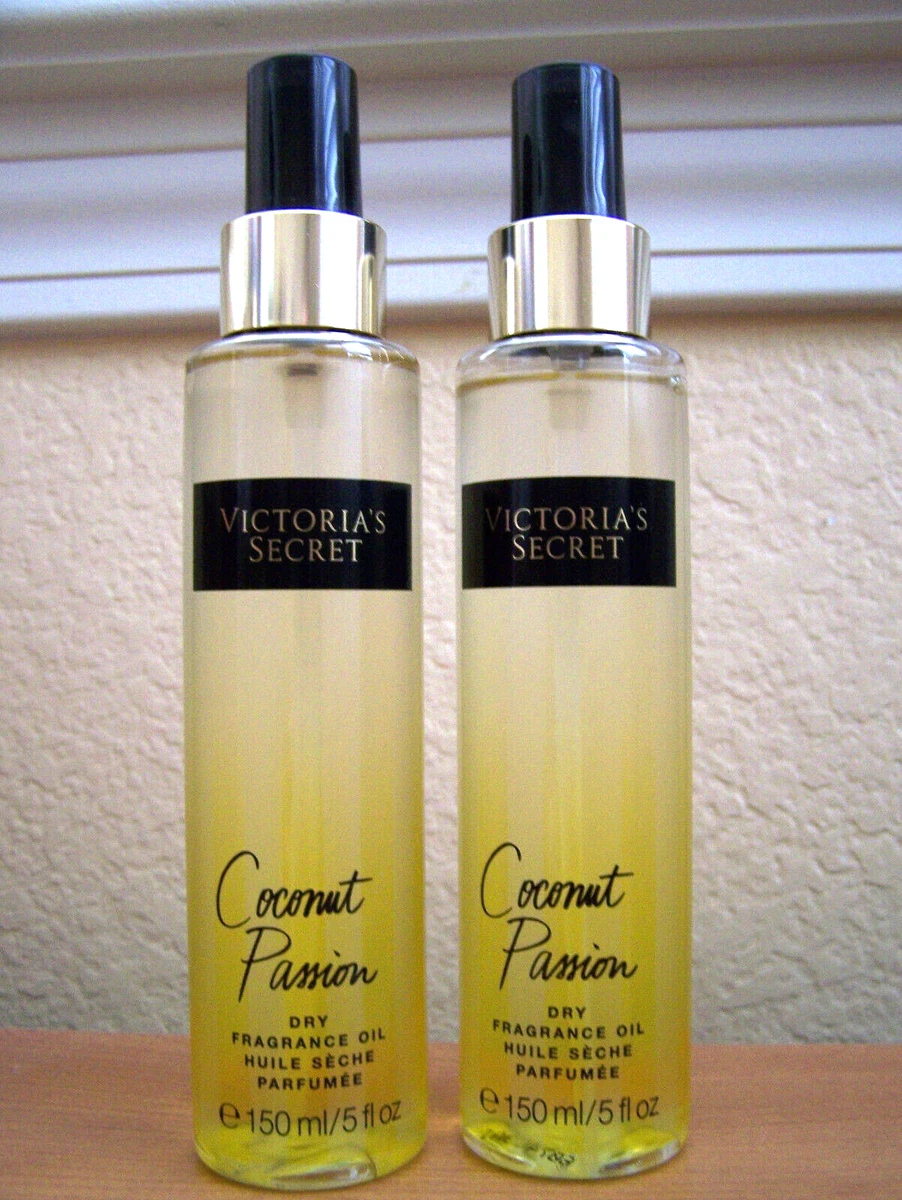 2 NEW! Victorias Secret COCONUT PASSION Dry Fragrance Oil RETIRED; UNUSED  Sprays