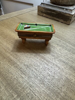 Limoges France Peint Main Chamart Exclusif Destieux Trinket Box Billiards Pool