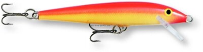Rapala Original Floating Lure 3-1/2'' 3/16Oz Gold Fluorescent Red Floating F09GFR