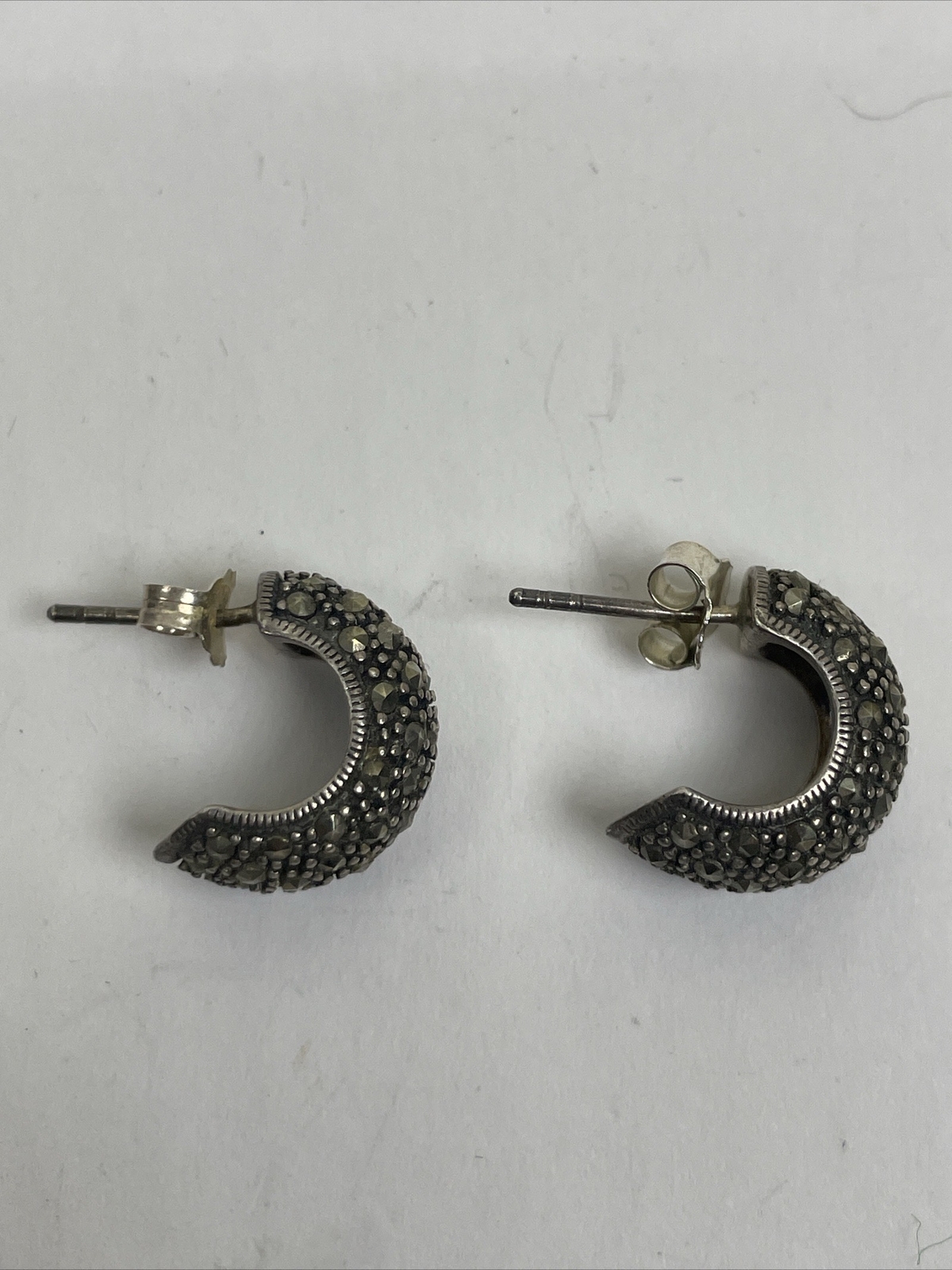 Signed 925 Vintage Solid Elbow Shape Sterling Sil… - image 1