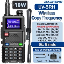 10W Air Band Walkie Talkie Wirless Copy Frequency Two Way Ham Radio Type-C