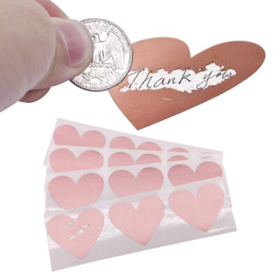 Herz Kratzer Aufkleber klein zum Selbermachen Party Aktivität Spiel Aufkleber Etikett Roségold