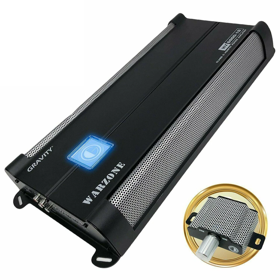 Amplificador de Bajo Gravity WZ6000.1D 6000W Clase D + 1x Subwoofers 15" 3500W + Kit de 0 Ga Foto 2 de 4