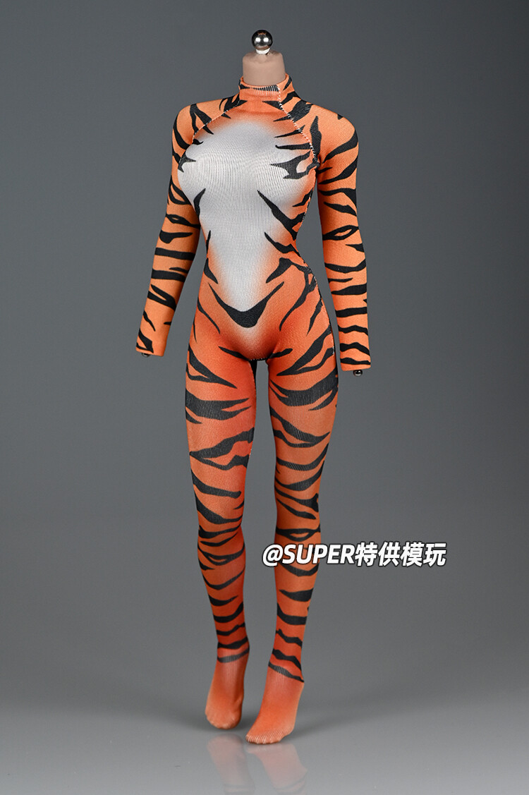 sexy tiger suit Tiger Jumpsuit Cosplay Animal Stage Show Costume Bodysuit Halloween Party  Suit