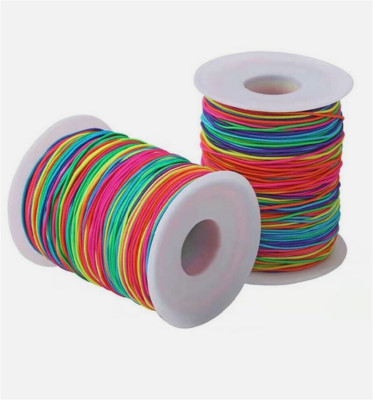 1mm 100 Meters  Elastic Cord Colorful Bead Stretch Strong String ,109 Yard US