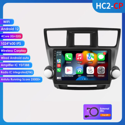 32G Android13 car radio stereo carplay for 2009-2014 toyota highlander GPS BT5.0