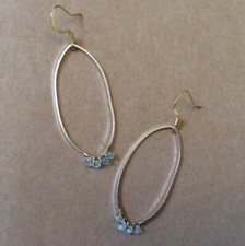 Natural Genuine Aquamarine Sundance Charm handcrafted earrings artisan jewelry