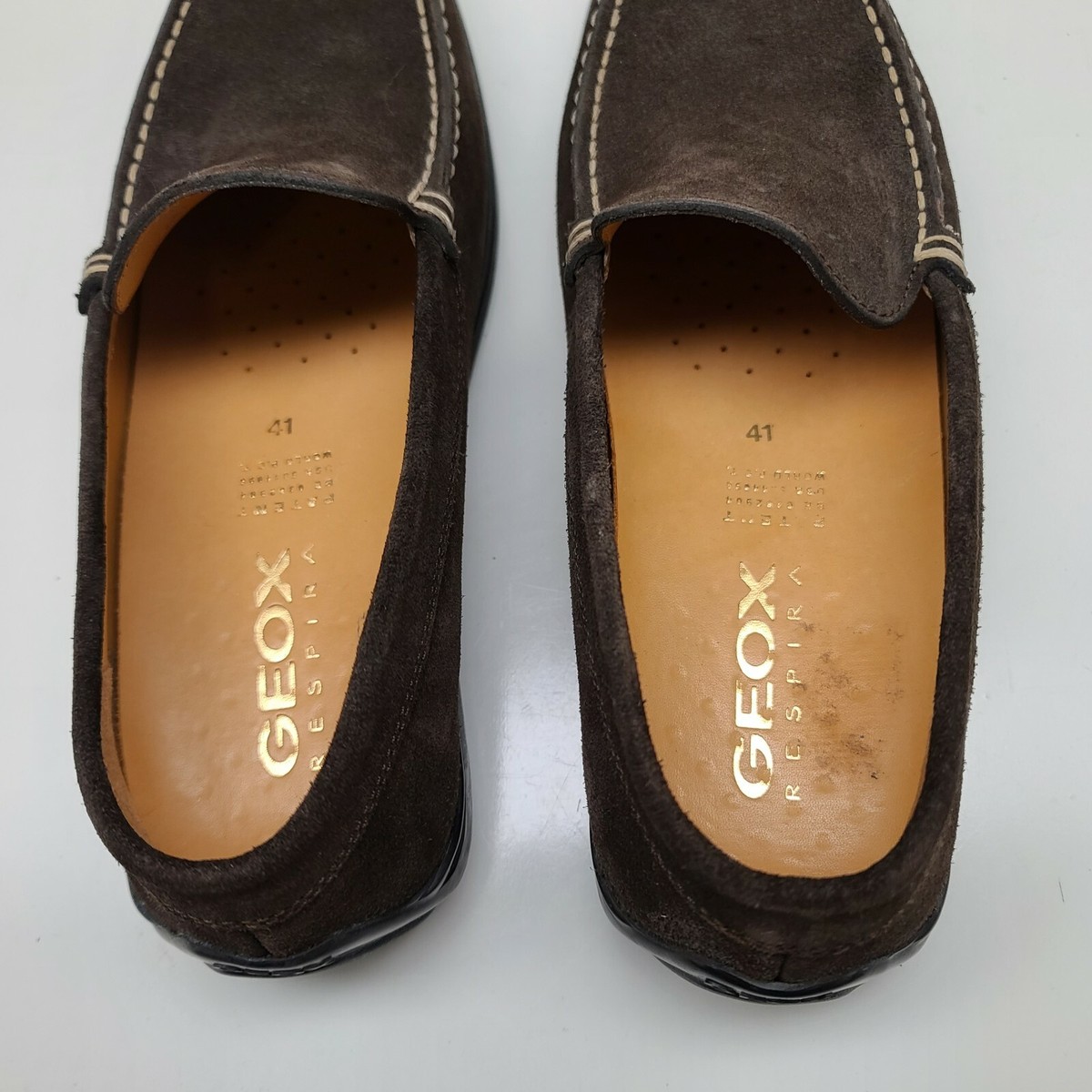 ❤️ Geox Respira Dark Brown Suede Penny Loafers for Men - EU 43 (Approx US 10) Men main image 3