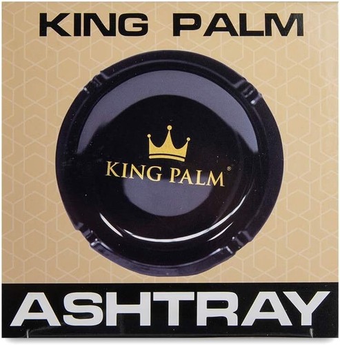 King Palm | Round Glass Ashtray Black | Glass Cigarette Ashtray | 6 Pack Display - Bild 3 von 8