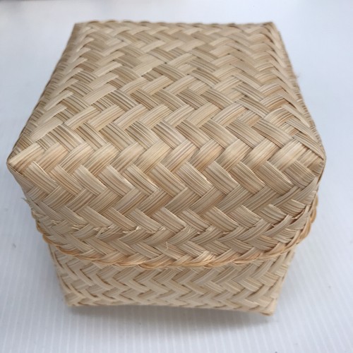 Vintage Thai Handicraft Kratip Sticky Rice Small Bamboo Serving Basket Size3"X3" - Picture 19 of 96