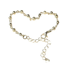NEW- Lovely Shiny Chain Bracelet Silver Plated Ball Bead Adjustable Size