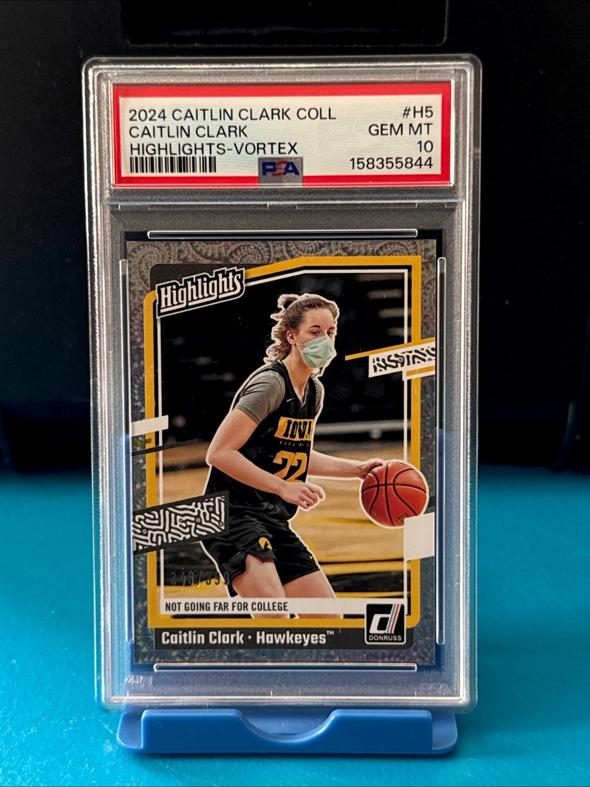 Caitlin Clark 2024 Panini Caitlin Clark Collection #H5  346/399 PSA GEM MINT 10 view 5