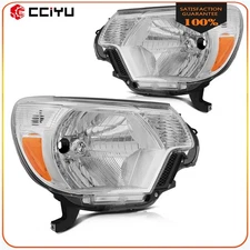Headlights Assembly For Toyota Tacoma 2.7L 4.0L 2012-2015 Chrome Housing Pair