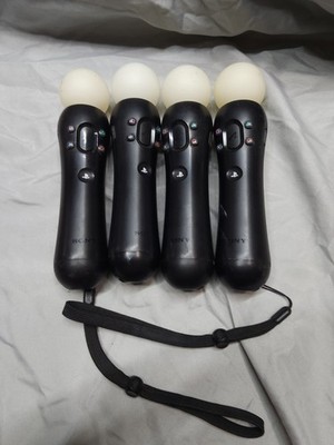 Sony PlayStation Move Motion Controllers Lot of 4 Black/White Wireless PS3 PS4