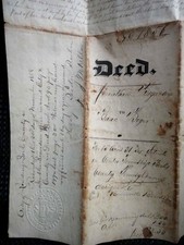 1868 antique JONATHAN ISAAC BOYER DEED indenture centre berks pa REVENUE STAMP