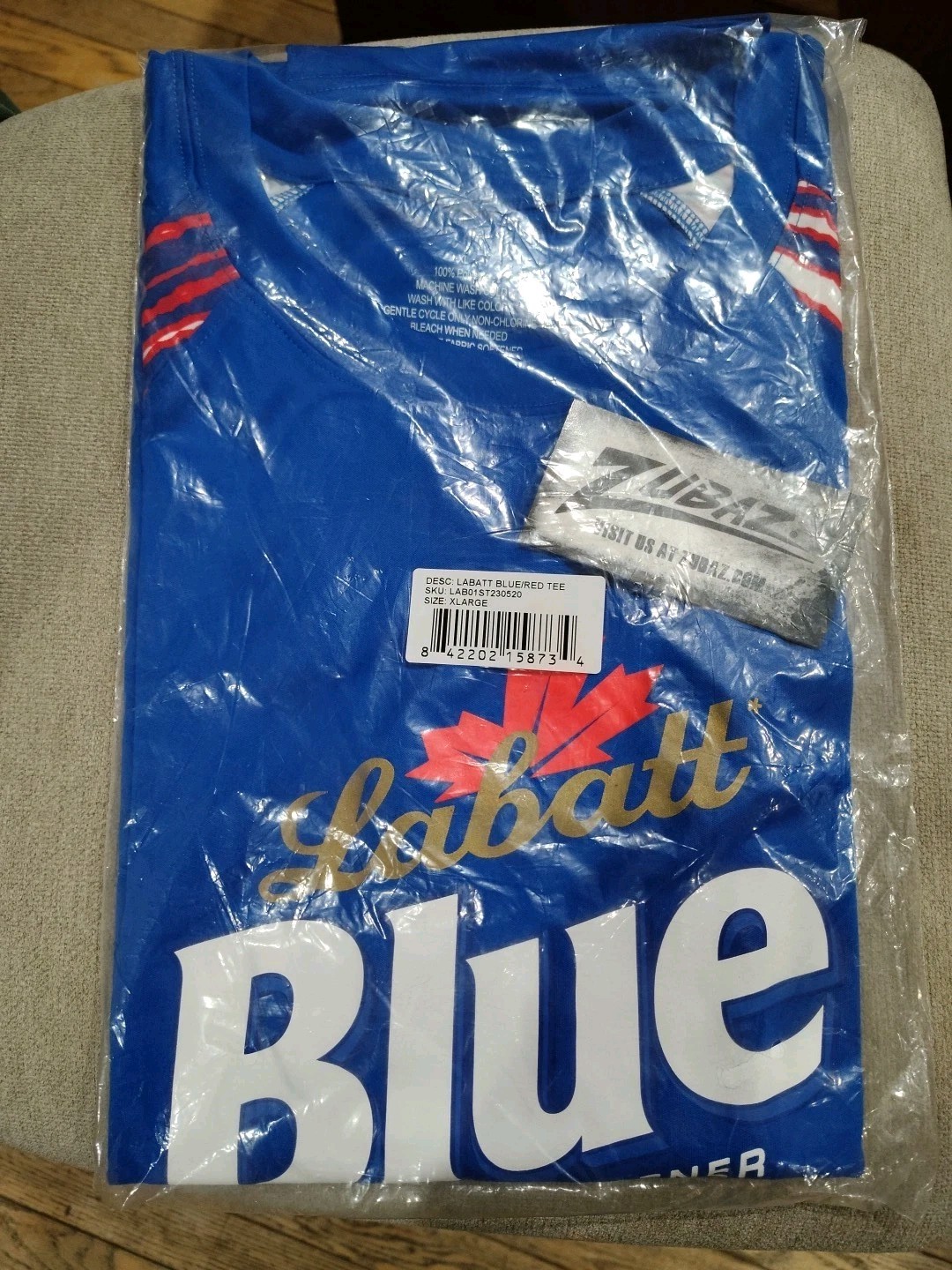 Labatt Blue Canadian Pilsner Zubaz  T-Shirt Buffalo Bills Men's XL 