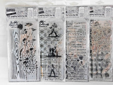 Tim Holtz Stamps/Stencils Stampers Anonymous Mixed Media Lot Of 4 Lot C