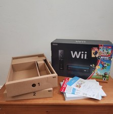 Black Nintendo Wii Box & Insert ONLY Super Ma...