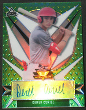 Derek Curiel 2021 Leaf Valiant Green Rookie Autograph Jersey LSU Tigers Auto DC1