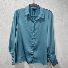 HALOGEN Nordstrom Sz: M Solid Button-Up Shirt...