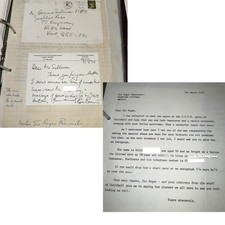 Sir Roger Bannister 4 Minute Mile Autograph re Maker of His Running Shoes 1995