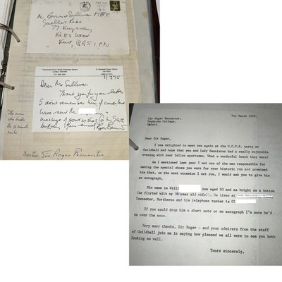 Sir Roger Bannister 4 Minute Mile Autograph re Maker of His Running Shoes 1995