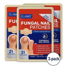3-Pack Fungal Nail Patches Antiseptic Repair Treatment  63 Pcs Total US SELLER 