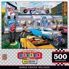 MasterPieces - Drive-Ins, Diners Dives - Rock Rolla Diner 500 Piece Puzzle
